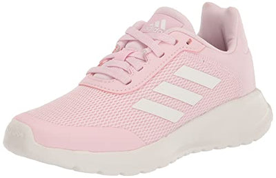 adidas Tensor Run 2.0 Shoe, Clear Pink/Chalk White/Clear Pink (Lace-Up), 6 US Unisex Big Kid