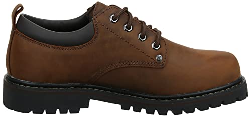 Skechers Men's Tom Cats Utility Shoe Oxford, Dark Brown, 9.5 M US