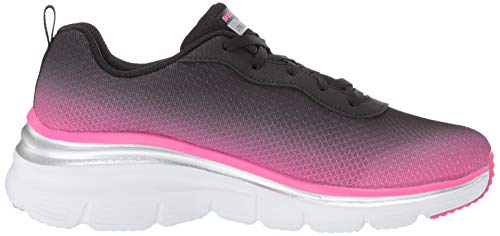 Skechers Women's Fashion Fit - Build Up, Sneakers, Black/Hot Pink, 7.5 US M