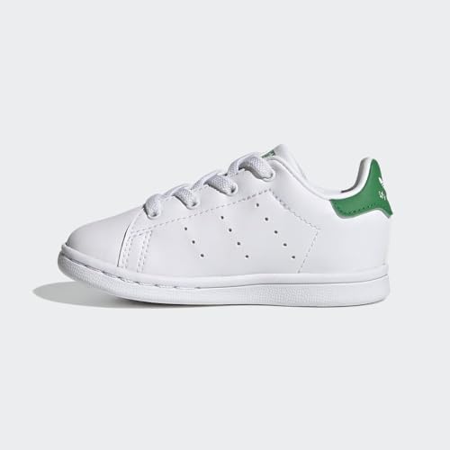 adidas Kids Stan Smith (End Plastic Waste) Sneaker, Cloud White/White/Green, 4 US Unisex Toddler