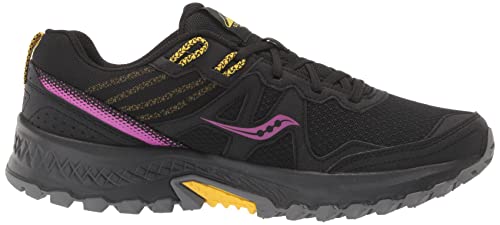 Saucony Women's S10584-20 Excursion TR 14 Running Shoe, Black | Purple | Yellow - 7.5 M US