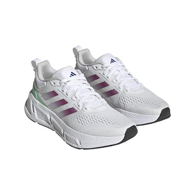 adidas Women's Questar Sneaker, White/Lucid Fuchsia/Silver Dawn, 8