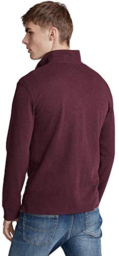 Polo Ralph Lauren Mens Half Zip French Rib Cotton Sweater (XXL, AgedWineHtr)