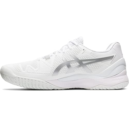 ASICS Gel-Resolution 8 Tennis Shoe White/Pure Silver 14 D (M)