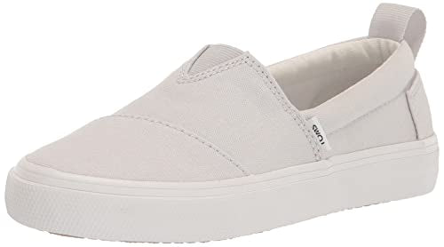 TOMS Boy's Alpargata Fenix Slip-On Sneaker, Lunar Grey, 2 Big Kid