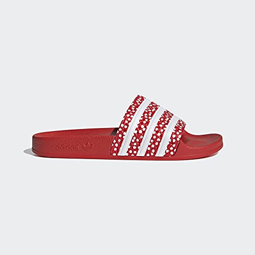 adidas Adilette Footwear White/Vivid Red/Footwear White 5 B (M)