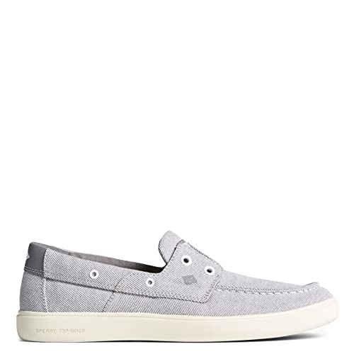 Sperry Men's Outer Banks 2-Eye Boat Shoe, Washed Grey, 8