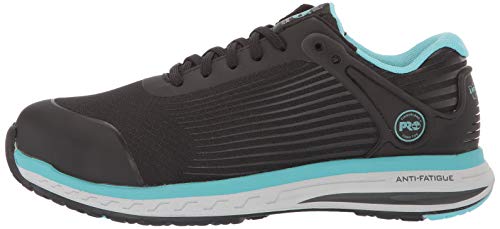 Timberland PRO Men's Drivetrain Low Composite Safety Toe Electrical Hazard Athletic Work Shoe, Black/Blue, 7