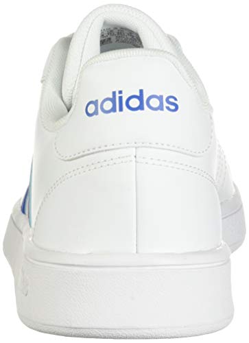 adidas Men's Grand Court Base Fashion Sneakers White/Blue/Activered 8.5