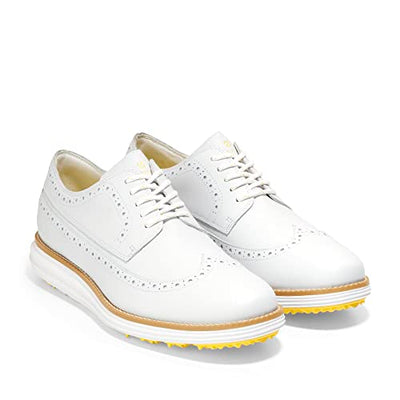 Cole Haan Men's Original Grand Wingtip Oxford Golf, White/White Wp, 7