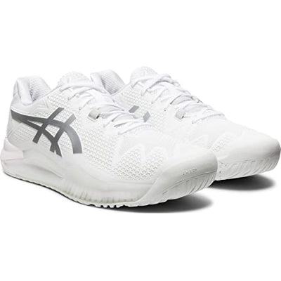 ASICS Gel-Resolution 8 Tennis Shoe White/Pure Silver 14 D (M)