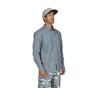 Simms Men's Albie Long Sleeve Shirt, 50 UPF+, Bahamas, Medium