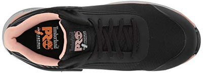 Timberland PRO Men's Drivetrain Low Composite Safety Toe Electrical Hazard Athletic Work Shoe, Black/Pink, 7.5