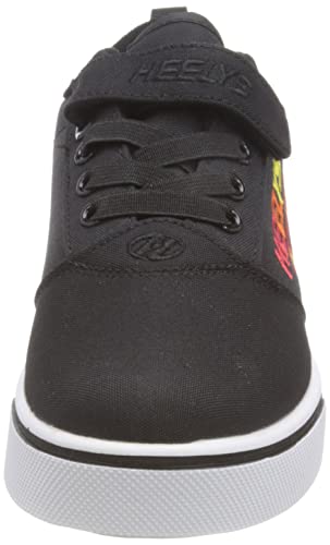 HEELYS Boy's Pro 20 X2 (Little Kid/Big Kid) Black/Red/Yellow Flame 5 Big Kid, Men's 5 M