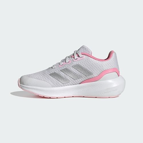 adidas Girl's RunFalcon 3.0 (Little Kid/Big Kid) Dash Grey/Silver Metallic/Bliss Pink 6.5 Big Kid M