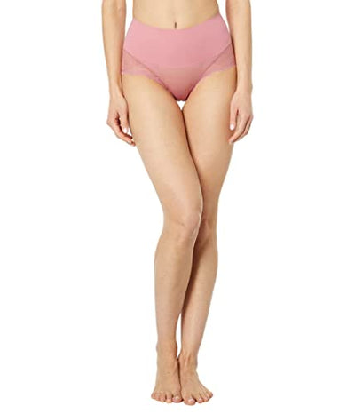 SPANX Shapewear For Women Undie-Tectable Lace Hi-Hipster Panty Ballet Rouge Cross-Dye LG