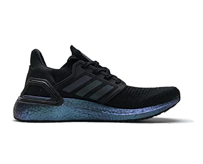 adidas Mens Ultraboost 20 Running Shoe, Core Black/Core Black/Signal Cyan, 10.5 M US