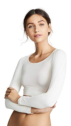 SPANX Long Sleeve Arm Tights™ Layering Shirt for Women – Blended Nylon – 360-Degree Coverage, Opaque Cream LG-XL One Size