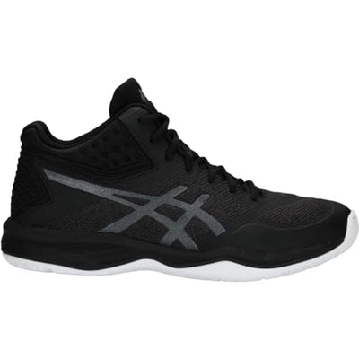 ASICS Men's Netburner Ballistic FlyteFoam Mid Top Volleyball Shoes, 10, Black/Black