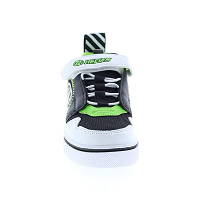 HEELYS Boy's Rocket x2 (Little Kid/Big Kid/Adult) Black/White/Charcoal/Neon Green 4 Big Kid (Men's 4) M