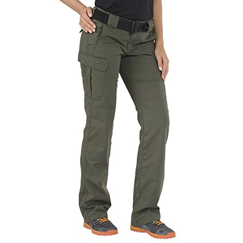 5.11 Tactical Women's Stryke Covert Cargo Pants, Stretchable, Gusseted Construction, Style 64386 2 Long Khaki