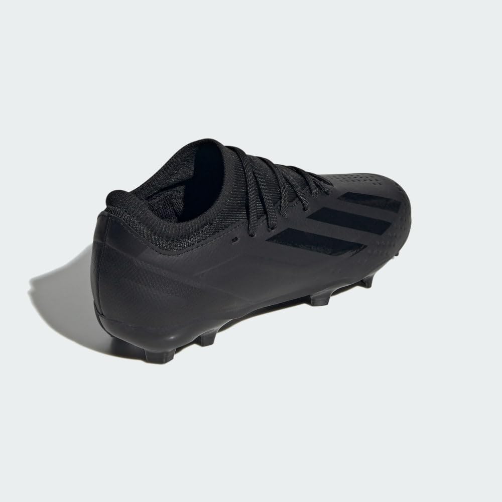 adidas X Crazyfast.3 Firm Ground Sneaker, Core Black/Core Black/Core Black, 12 US Unisex Little Kid