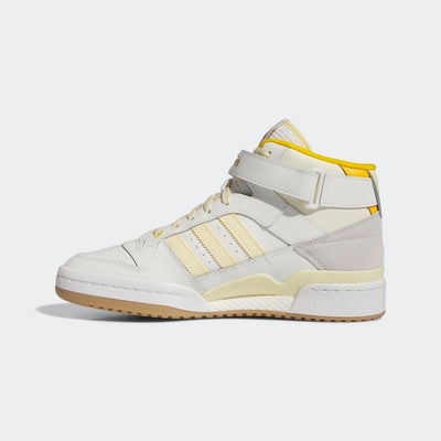 adidas Men's Forum Mid Sneaker 4 Cloud White/Crew Yellow/Gum