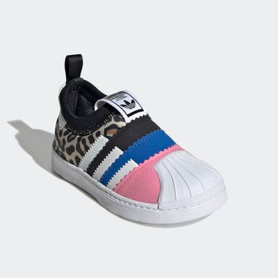 adidas Superstar 360 2.0 Twist Shoes Kids' 4 Toddler Core Black/Cloud White/Bliss Pink