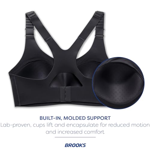 Brooks Women's Racerback 2.0 Sports Bra for High Impact Running, Workouts & Sports with Maximum Support - Asphalt - 34F