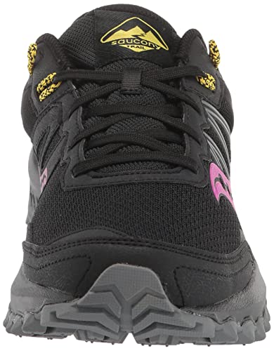 Saucony Women's S10584-20 Excursion TR 14 Running Shoe, Black | Purple | Yellow - 7.5 M US