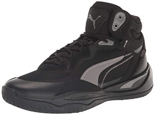 PUMA Mens Playmaker Pro Mid Basketball, PUMA Mens black, 10