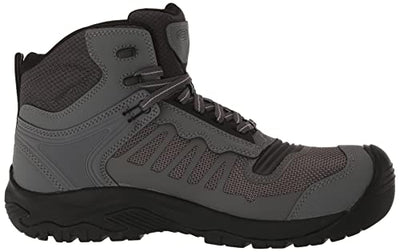 KEEN Utility Men's Reno Mid Height Composite Toe Flexible Waterproof Athletic Work Boots, Magnet/Black, 7.5 Wide