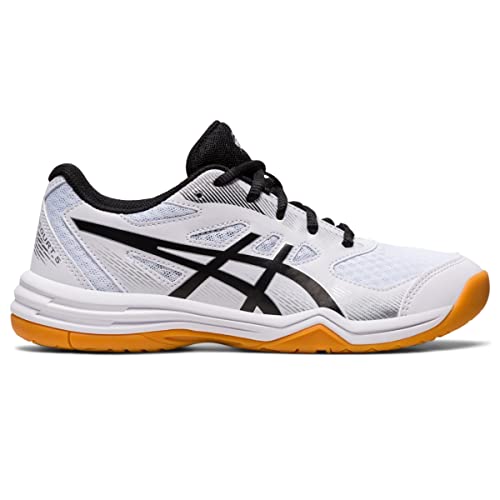 ASICS Kids Upcourt 5 GS Sneakers for Little, and Big Kid - Textile Upper with Lace-Up Closure, and Eye-Catching Design White/Black 3 Little Kid M