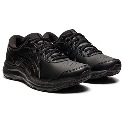 ASICS Women's Gel-Contend SL Walking Shoes, 9, Black/Black