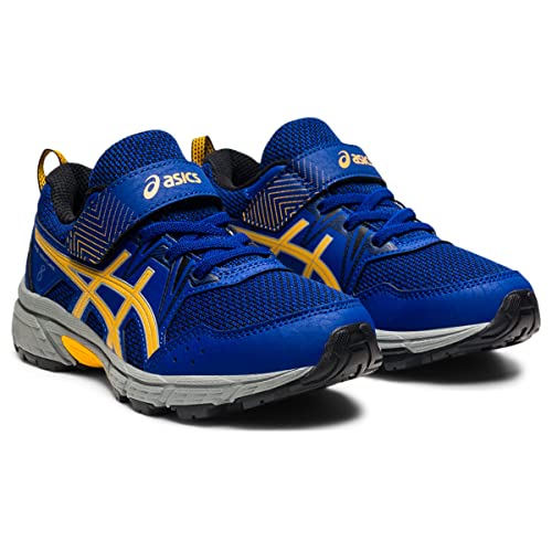 ASICS Kid's PRE Venture 8 Pre-School Running Shoes, 1.5, Monaco Blue/Sunflower