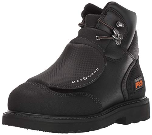 Timberland PRO Men's 40000 Met Guard 6' Steel Toe Boot,Black/Black,14 M