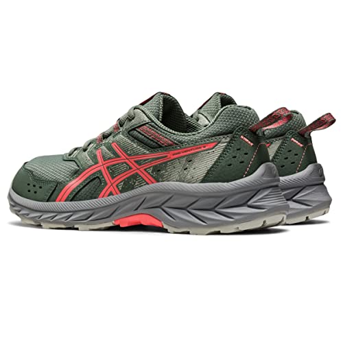 ASICS Kid's PRE Venture 9 Grade School Running Shoes, 1, Ivy/Papaya