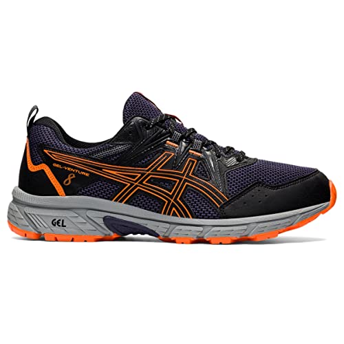 ASICS Men's Gel-Venture 8 Running Shoes, 7.5, Black/Shocking Orange