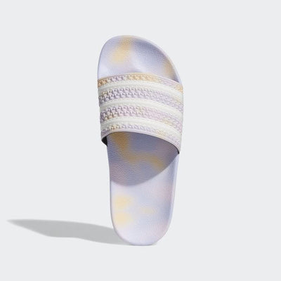 adidas Womens Adilette Slide Casual Sandals Casual - White 6 Purple