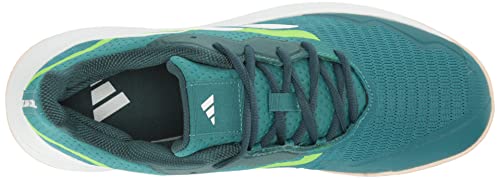 adidas Women's Court Jam Control Sneaker, Arctic Fusion/White/Lucid Lemon, 8