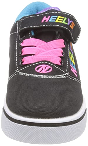 HEELYS Girl's Pro 20 X2 (Little Kid/Big Kid) Black/Rainbow Multi 12 Little Kid M