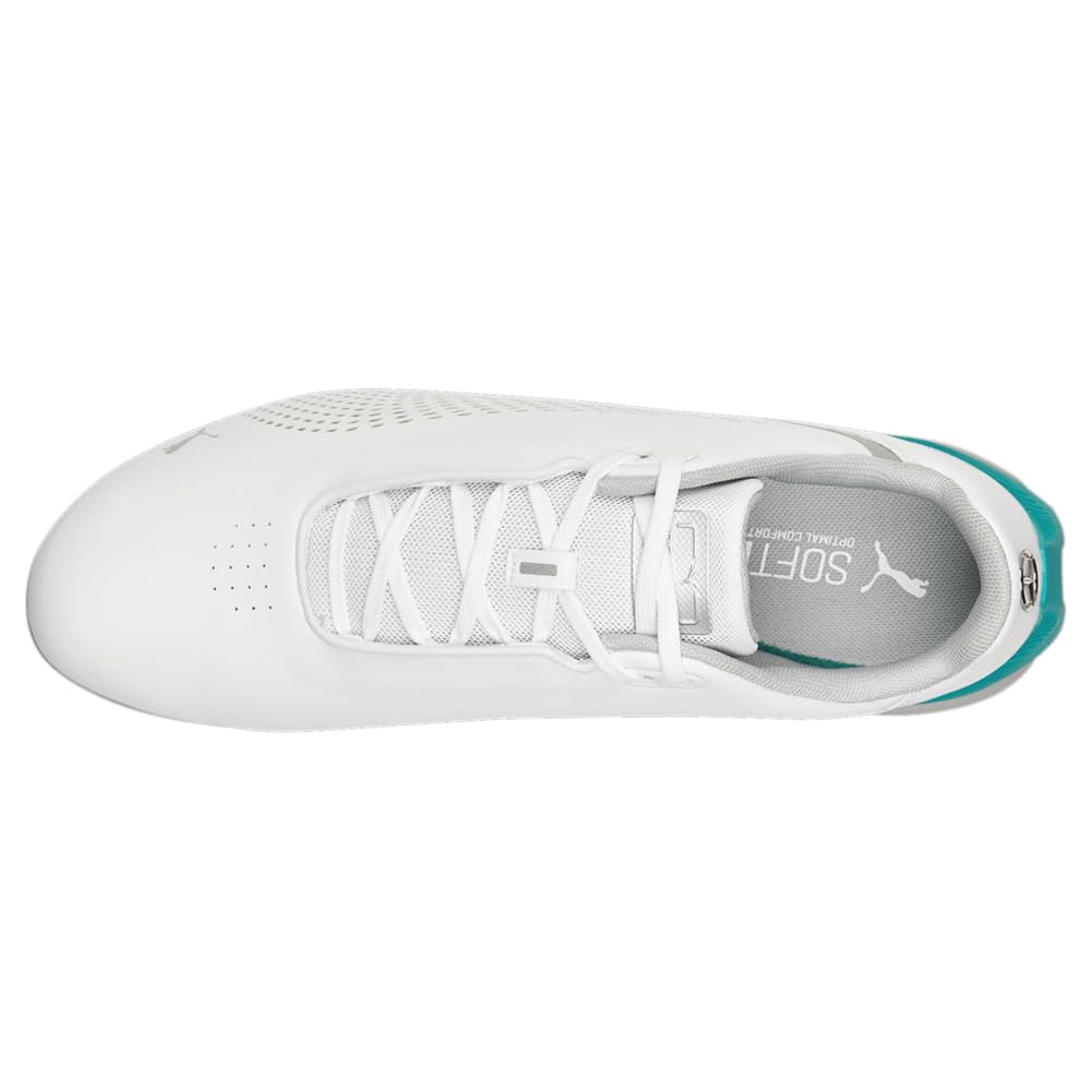 PUMA Mens Mercedes AMG Petronas Drift Cat Decima Sneaker, PUMA Mens White-Spectra Green-Mercedes Team Silver, 9.5