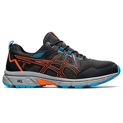 ASICS Men's Gel-Venture 8 Running Shoes, 9.5, Black/Marigold Orange