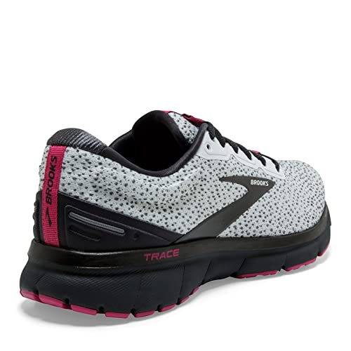 Brooks Women's Trace Neutral Running Shoe - Ebony/White/Pink - 9.5