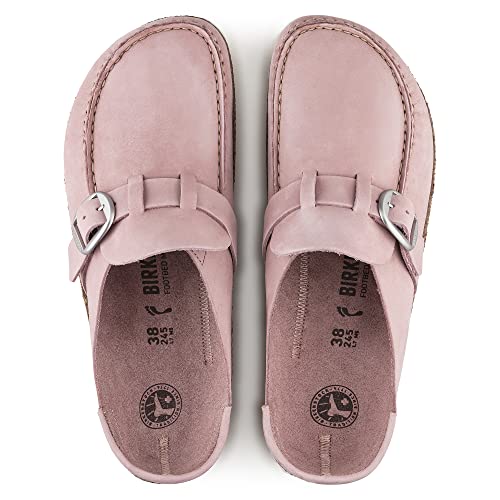 Birkenstock Unisex Buckley Clog, Soft Pink Nubuck, Size 37 EU (6-6.5 N US Women)