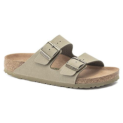 Birkenstock Arizona Sandals Vegan Faded Khaki Birkibuc R 43 R EU,12-12.5 Women10-10.5 Men