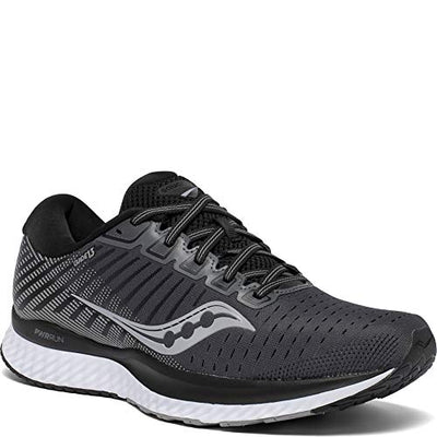 Saucony Men's Guide 13 Road Running Shoe, Black/White, 12.5M