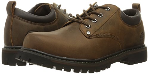 Skechers Men's Tom Cats Utility Shoe Oxford, Dark Brown, 9.5 M US