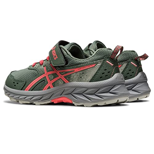 ASICS Kid's PRE Venture 9 Pre-School Running Shoes, K12, Ivy/Papaya