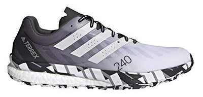 adidas Men's Terrex Speed Ultra Trail Running Shoe, Cloud White/Crystal White/Core Black - 7.5